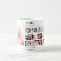 Baby Photo Collage Birth Stats 12 months Custom