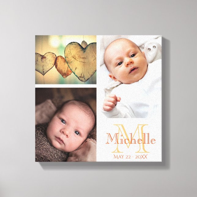 baby photo collage canvas print (Front)