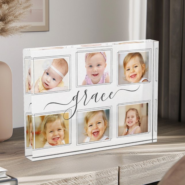 Baby Photo Collage Office Home Nursery Decor Block (Baby Photo Collage Office Home Nursery Decor)