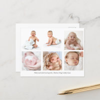 Baby Photo Collage Welcome Card