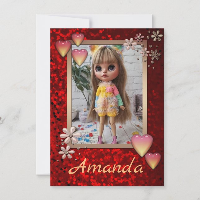 Baby photo dolls, dolls, personalized, hobby annou announcement (Front)