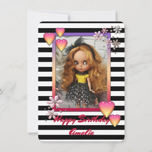 Baby photo dolls, dolls, personalized, hobby announcement (Front)