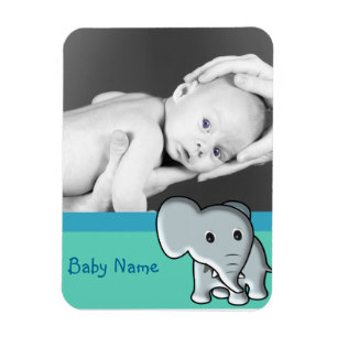 Baby photo/ Elephant Magnet