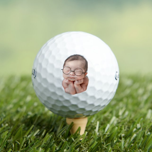 Baby Photo Golf Balls - Custom Family Gift (Insitu Tee)