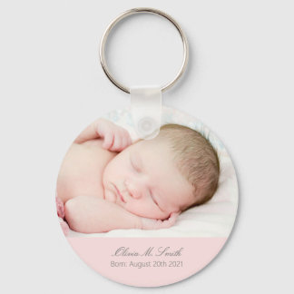 Baby Photo Keep Sake Personalized Keychain