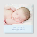 Baby Photo Keep Sake Personalized Magnet<br><div class="desc">This lovely magnet makes a great keepsake as a baby shower favour or a gift for proud Grandparents. 
It can be easily personalized with your baby's name,  birth date,  and photo.</div>