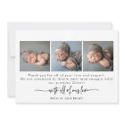 Baby Photo Modern Birth Announcement Card
