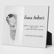 Baby Photo Name Birth Personalised
