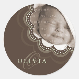 BABY PHOTO NAME STICKER :: sweet bloom 5