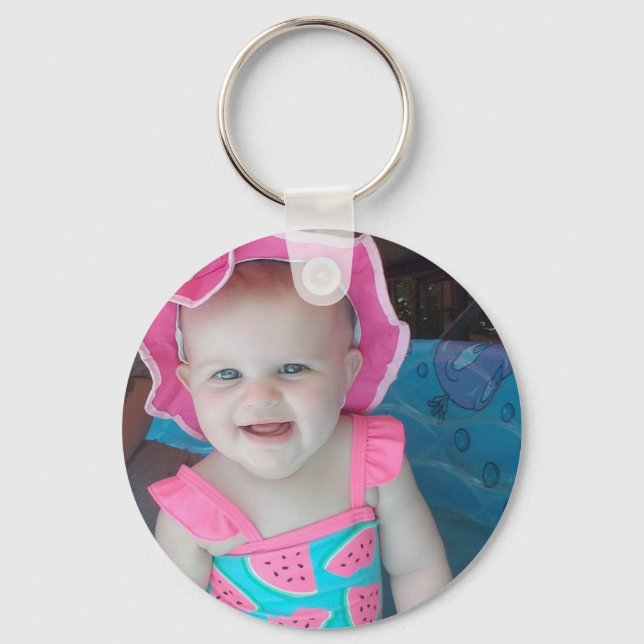 Baby Photo Personalized Key Chain (Front)