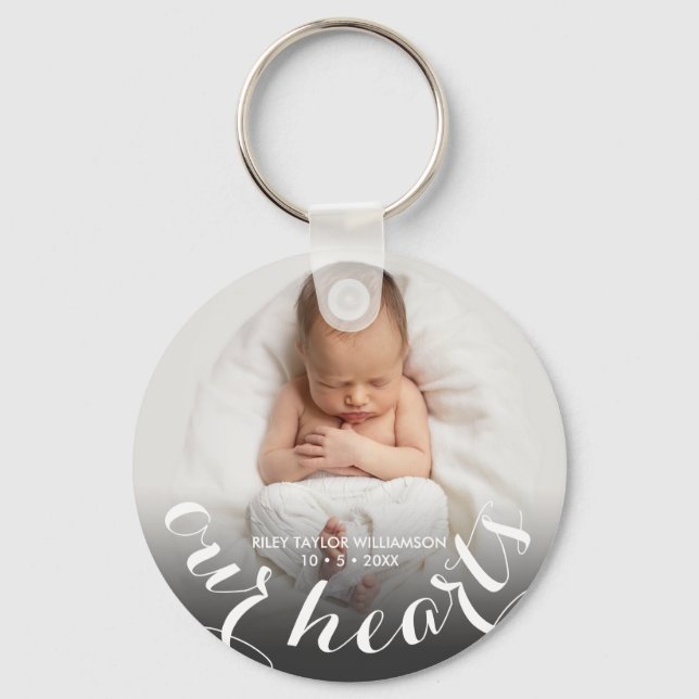 Baby Photo Personalized Keychain (Front)