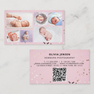 Baby Photographer Custom Newborn Photo Chic Modern Business Card