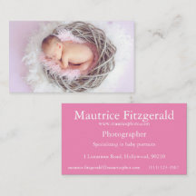 Baby photographer pink with white writing