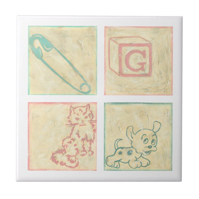 Baby Picture Blocks by Chariklia Zarris Tile (Front)