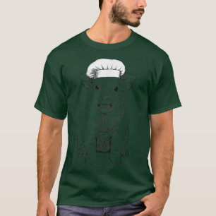 Baby Pig Farm Animal Chef Funny Cooking Cook T-Shirt