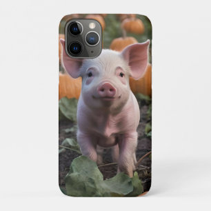 Baby Pig In The Pumpkin Patch Pickleball Paddle iPhone 11 Pro Case