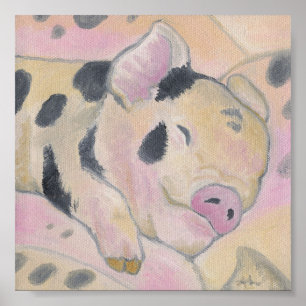 Baby Piglet art print poster