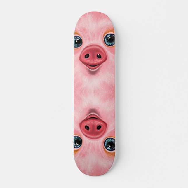 Baby Piglet Skateboard rose - Smile (Devant)