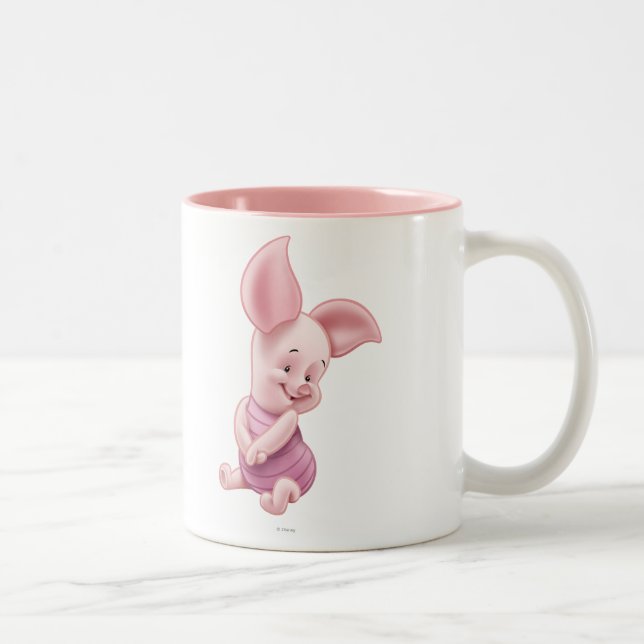 Baby Piglet Two-Tone Coffee Mug (Right)