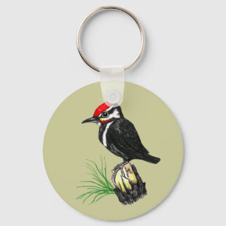 Baby Pileated Woodpecker Keychain