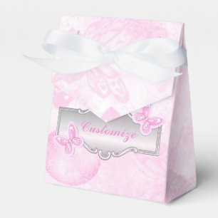 Baby Pink Butterflies & Balloons Favour Box