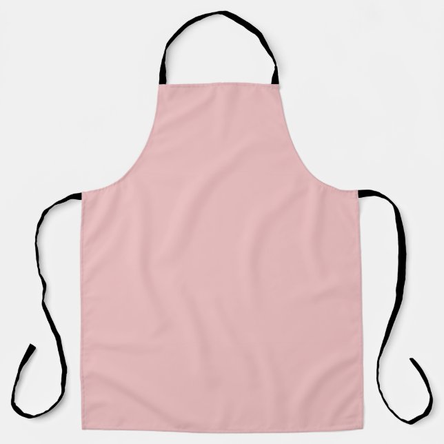 Baby Pink Colour Simple Monochrome Plain Baby Pink Apron (Front)