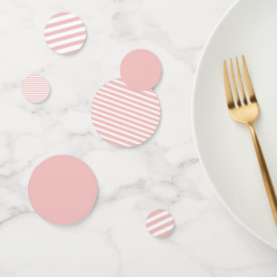 Baby Pink Colour Stripes Vacation Summer Pastel    Confetti