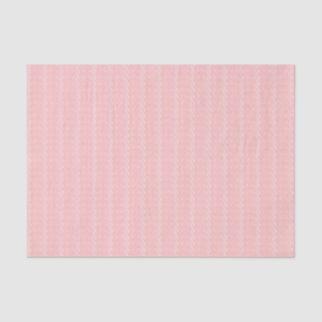 Baby Pink Cross Stitch Pattern Tissue Paper (Front)