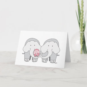 Baby Pink Elephant Card
