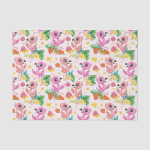 Baby Pink Flamingos Tissue Paper