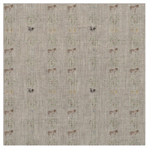 Baby Pink Floral Animals Quilt Nursery Pattern Fabric