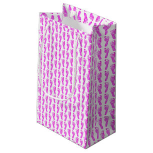 Baby Pink Footprints Small Gift Bag