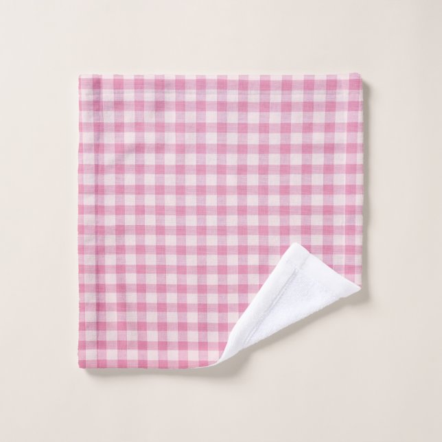 Baby Pink Gingham (Gant de toilette)