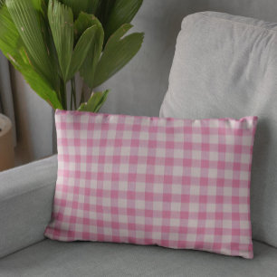 Baby Pink Gingham Accent Pillow