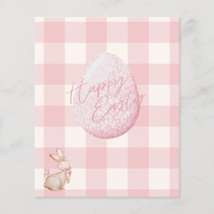 Baby Pink Gingham Bunny Kids Easter Egg Hunt Game