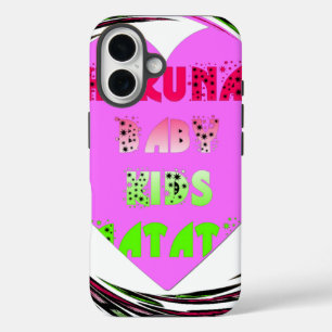 Baby Pink  Hearts Hakuna Matata Baby Kids Design iPhone 16 Case