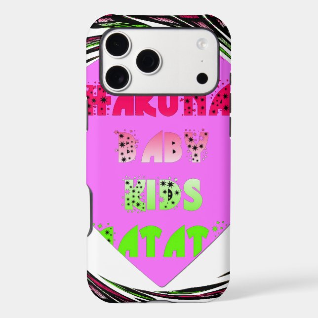 Baby Pink  Hearts Hakuna Matata Baby Kids Design.p (Back)