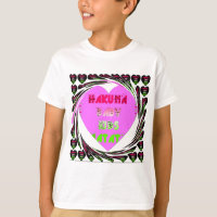 Baby Pink  Hearts Hakuna Matata Baby Kids Design.p