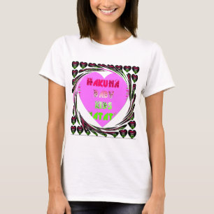 Baby Pink  Hearts Hakuna Matata Baby Kids Design.p T-Shirt