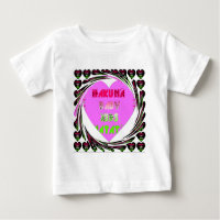 Baby Pink  Hearts Hakuna Matata Baby Kids Design.p