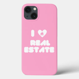 Baby Pink I love Real Estate iPhone 13 Case