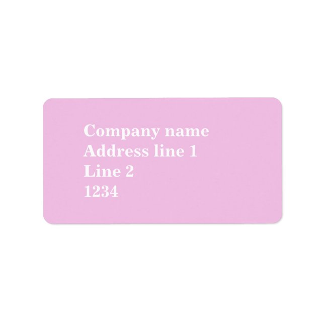 Baby pink label (Front)