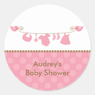 Baby Pink Laundry Line Stickers