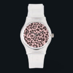 Baby Pink Leopard Animal Print Watch<br><div class="desc">You will love this cute,  chic,  Baby Pink Leopard Animal Print pattern design!  We invite you to our store,  Baby Shower Boutique,  to view this cool girly design on many more great customizable products,  including modern Baby Shower invitations and baby boy & girl gifts!  Thank you!</div>