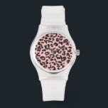 Baby Pink Leopard Animal Print Watch<br><div class="desc">You will love this cute,  chic,  Baby Pink Leopard Animal Print pattern design!  We invite you to our store,  Baby Shower Boutique,  to view this cool girly design on many more great customizable products,  including modern Baby Shower invitations and baby boy & girl gifts!  Thank you!</div>