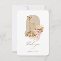Baby Pink Pampas Grass Giraffe Baby Shower