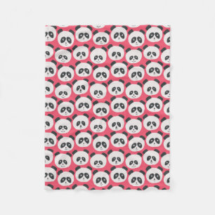 Baby Pink Panda Bear Fleece Blanket