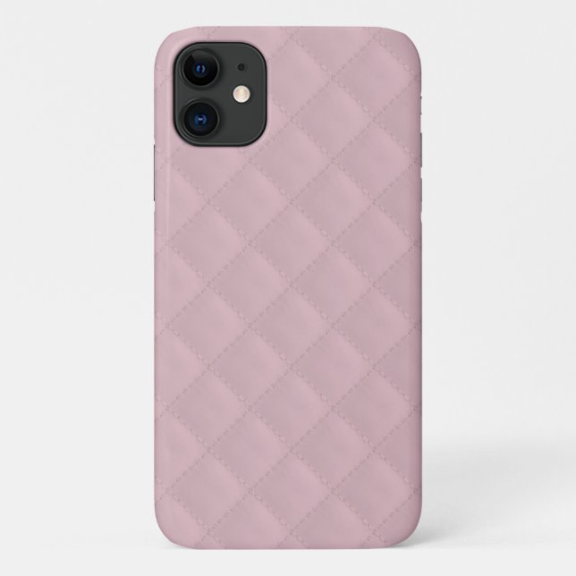 Baby Pink Quilted Leather Case-Mate iPhone Case (Back)
