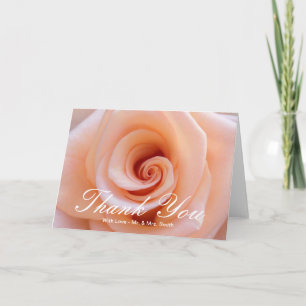 Baby Pink Rose Thank You Card