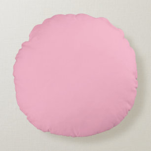 Baby pink solid color round pillow